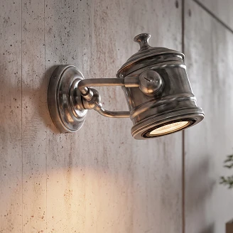 KS Verlichting Vegglampe Malibu Sølv