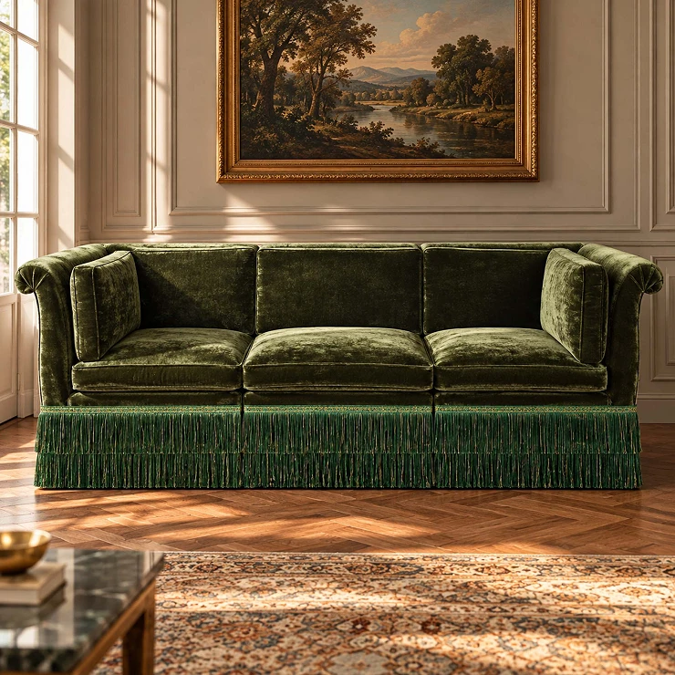 Soffa Element Hörn Sabine Grön