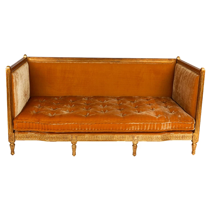 Soffa Colette Guld Silkesvelour