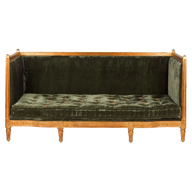 Soffa Colette Grön Silkesvelour