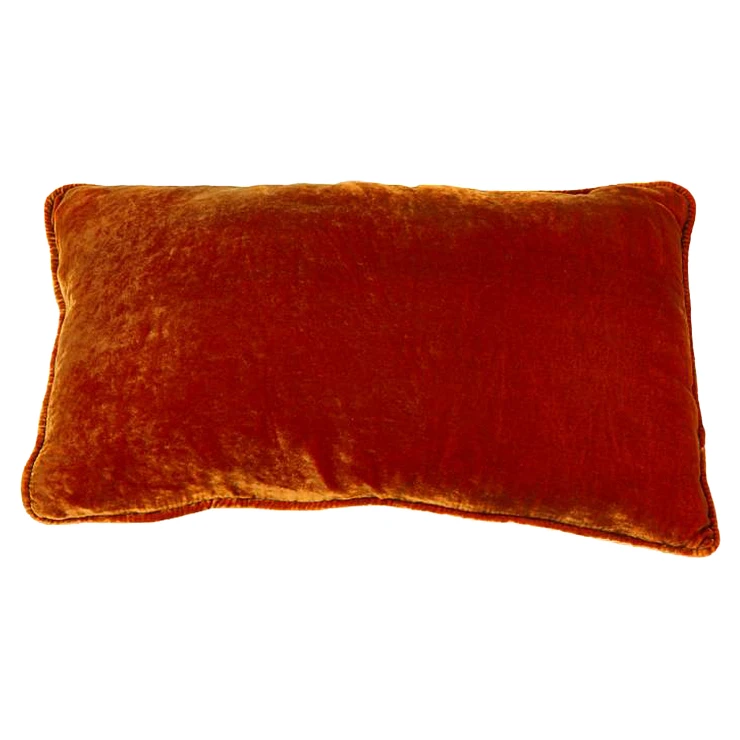 Kudde Perrine Orange Silkesvelour 50x30 cm