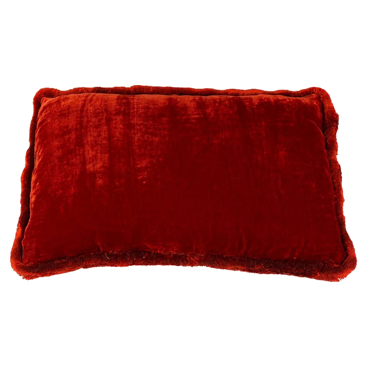 Kudde Solara Röd Silkesvelour 60x40 cm