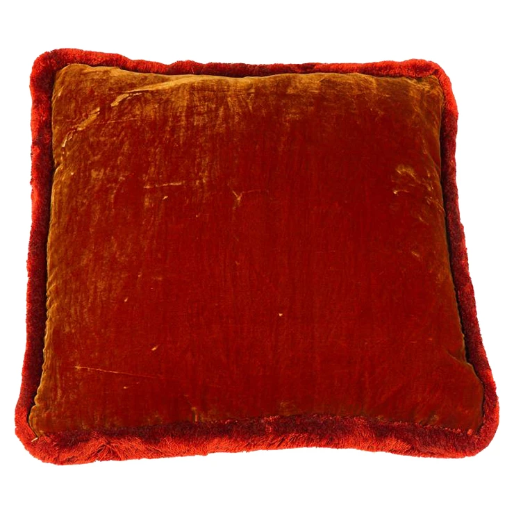 Kudde Solara Orange Silkesvelour 50x50 cm