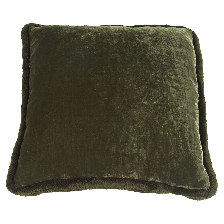 Kudde Solara Grön Silkesvelour 50x50 cm
