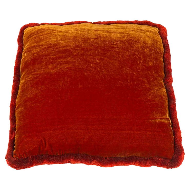 Kudde Solara Orange Silkesvelour 60x60 cm