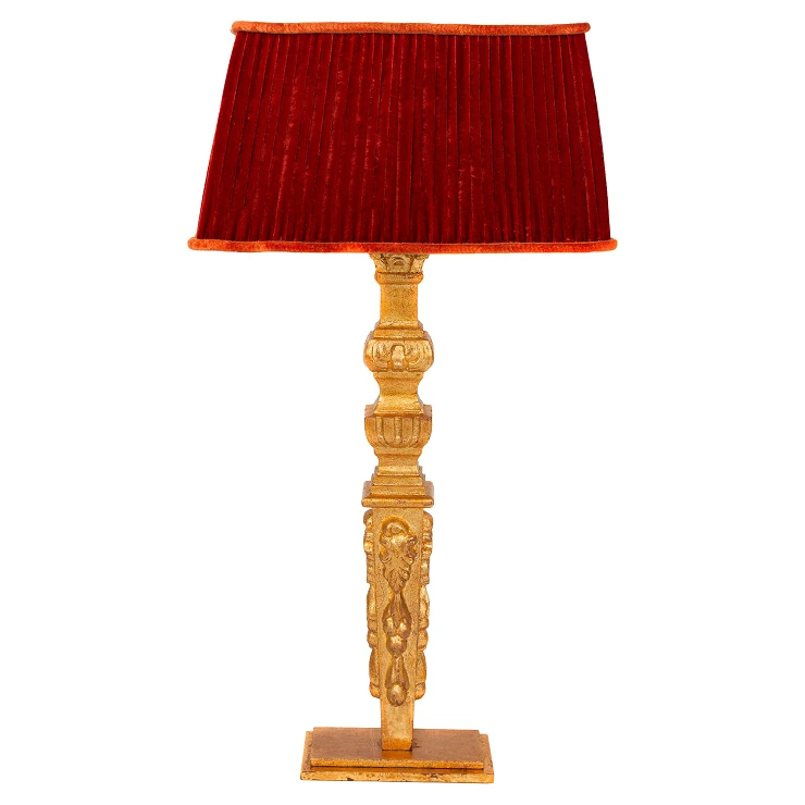 Bordslampa Ordrik Röd, Guld