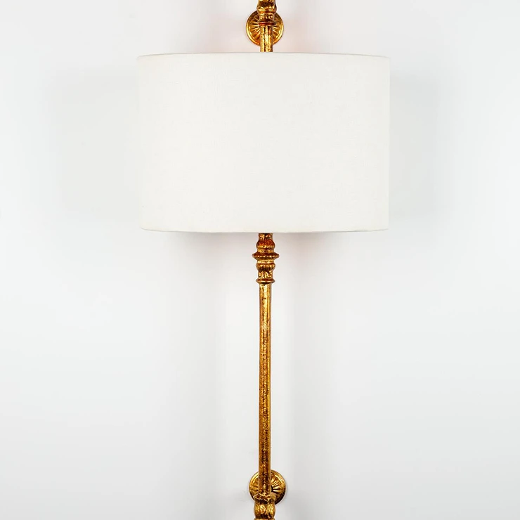 Vägglampa Tervik Vit, Guld