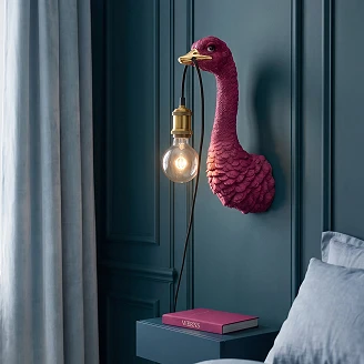 Werner Voss Vegglampe L Franz Josef Magenta