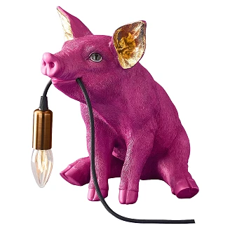 Werner Voss Bordlampe Piggy Rosa