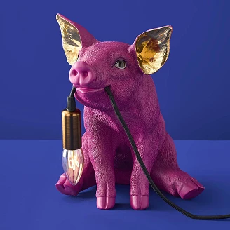 Werner Voss Bordlampe Piggy Rosa