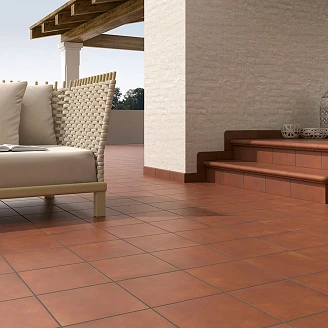 Trappeflis Viken Klassik Terracotta Glasert Mylla Matt 33x33 cm