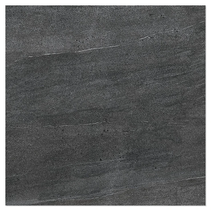 Gulvflis Kalkora Svart Matt 80x80 cm