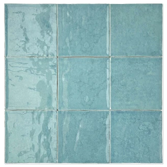 Revoir Paris Veggflis Atelier Turquoise Blank 10x10 cm
