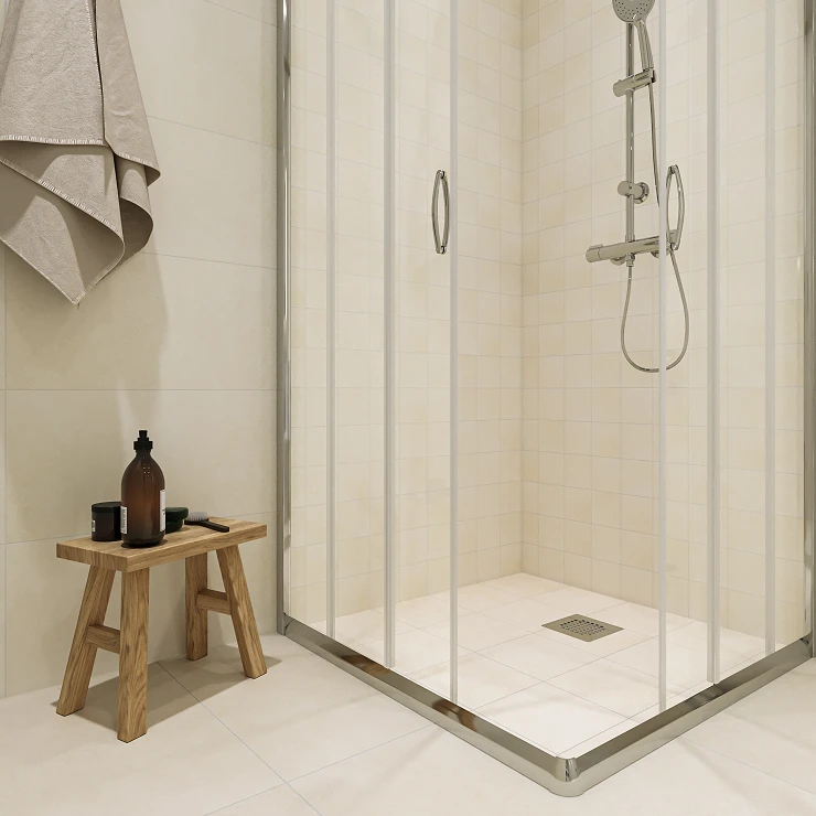 Mosaikk Gulvflis Hub Beige Matt 30x30 (10x10) cm