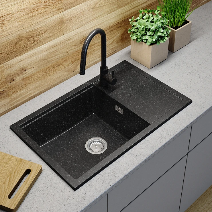 Granittkjøkkenvask Termoli Granitt 80x50 cm