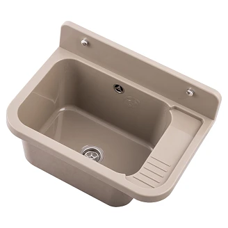 Utslagsvask Doria Beige Matt 50x34 cm med Vannlås